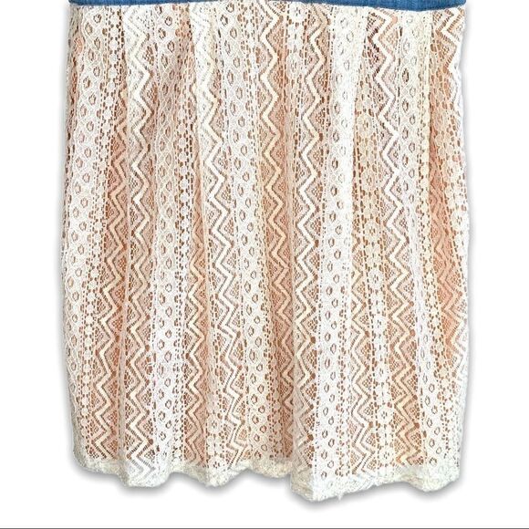 Flying Tomato Boho Aztec Lace Denim Dress - Picture 4 of 8